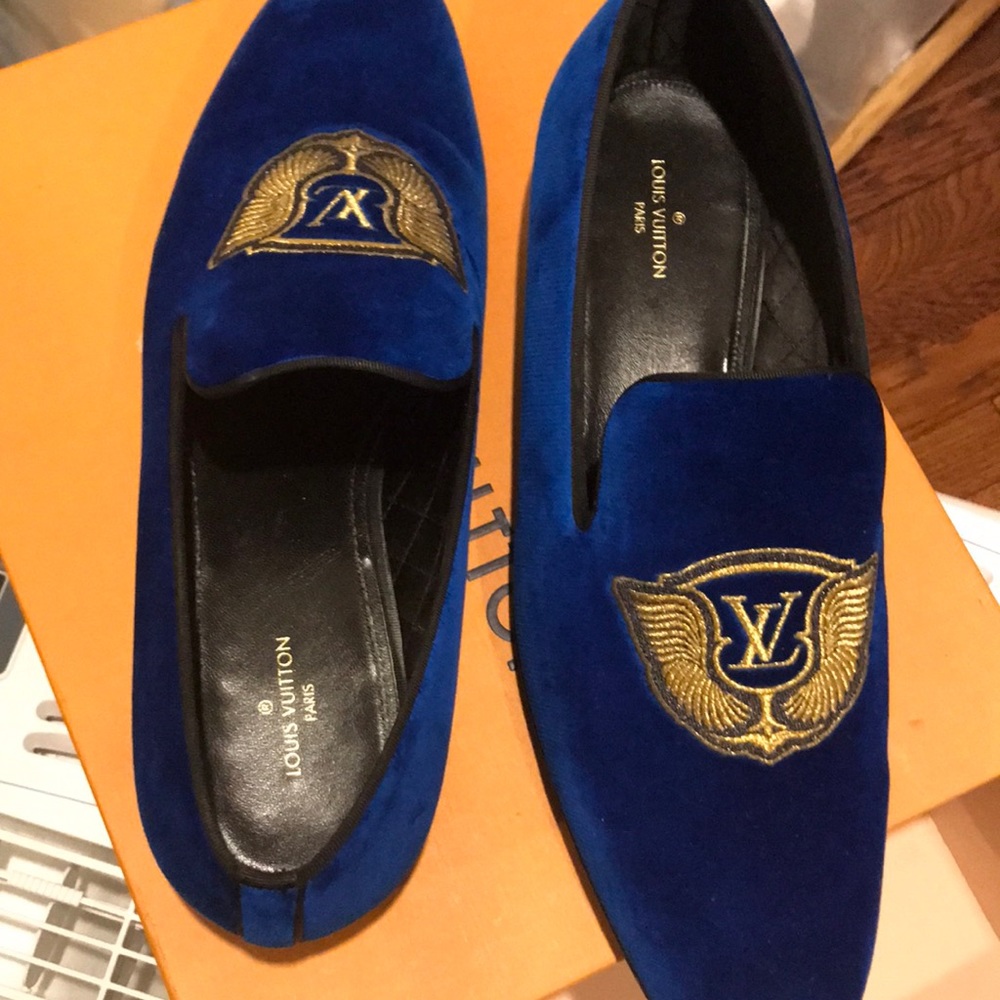 Louis Vuitton suede loafers, worn twice